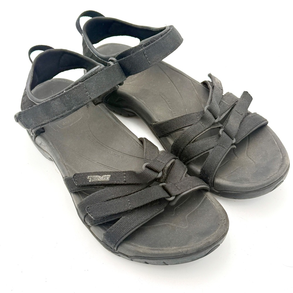Teva Kayenta Black Strappy Hiking Sandals Womens 10 Athletic Sport Shoes